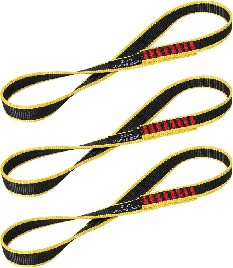 VFKENA 20MM Nylon Climbing Sling Runner 23KN CE2008/EN566 Rock Climbing Webbing Straps for Rock Climbing, Rappelling, Swing, Yoga Hammock etc - Image 1